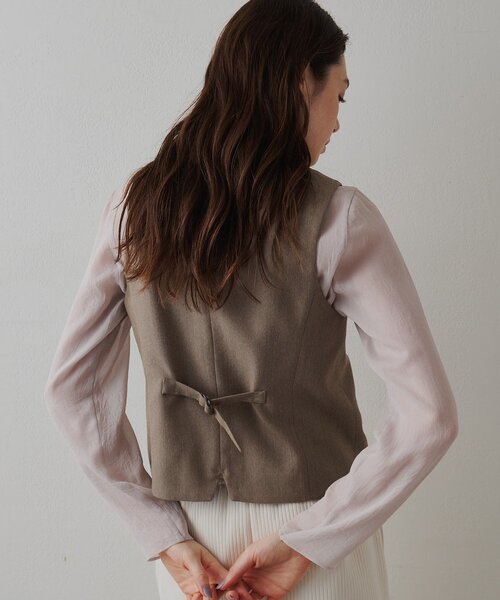 Drawing Numbers(ドローイング ナンバーズ)の「【Drawing Numbers】《セットアップ対応可》オーガニックウールプレーンベスト(ベスト・レディース・ベージュ/グレー・40/38)」の17枚目の写真