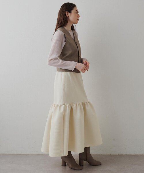 Drawing Numbers(ドローイング ナンバーズ)の「【Drawing Numbers】《セットアップ対応可》オーガニックウールプレーンベスト(ベスト・レディース・ベージュ/グレー・40/38)」の19枚目の写真