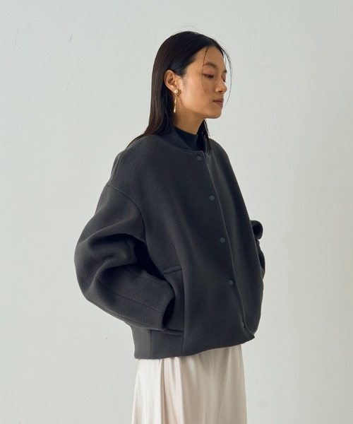 DESIGNWORKS（デザインワークス）の「SUPER140ウールコクーンスタジャンブルゾン（ブルゾン・レディース・キャメル・38）」の5枚目の写真