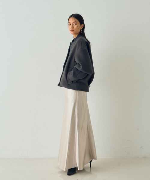 DESIGNWORKS（デザインワークス）の「SUPER140ウールコクーンスタジャンブルゾン（ブルゾン・レディース・キャメル・38）」の22枚目の写真