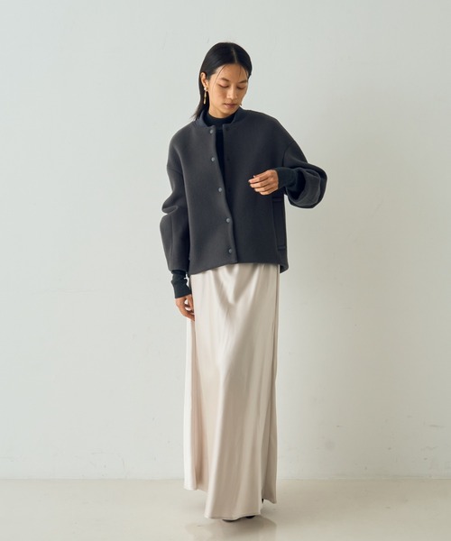 DESIGNWORKS（デザインワークス）の「SUPER140ウールコクーンスタジャンブルゾン（ブルゾン・レディース・キャメル・38）」の20枚目の写真