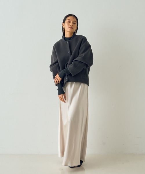 DESIGNWORKS（デザインワークス）の「SUPER140ウールコクーンスタジャンブルゾン（ブルゾン・レディース・キャメル・38）」の19枚目の写真