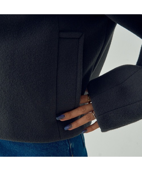 DESIGNWORKS（デザインワークス）の「SUPER140ウールコクーンスタジャンブルゾン（ブルゾン・レディース・キャメル・38）」の18枚目の写真