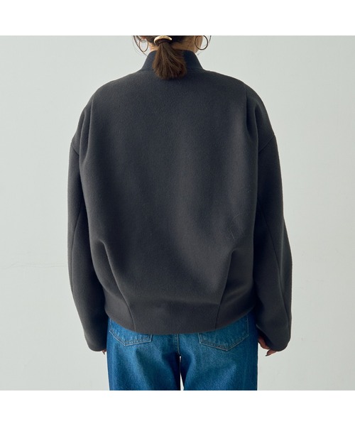 DESIGNWORKS（デザインワークス）の「SUPER140ウールコクーンスタジャンブルゾン（ブルゾン・レディース・キャメル・38）」の14枚目の写真