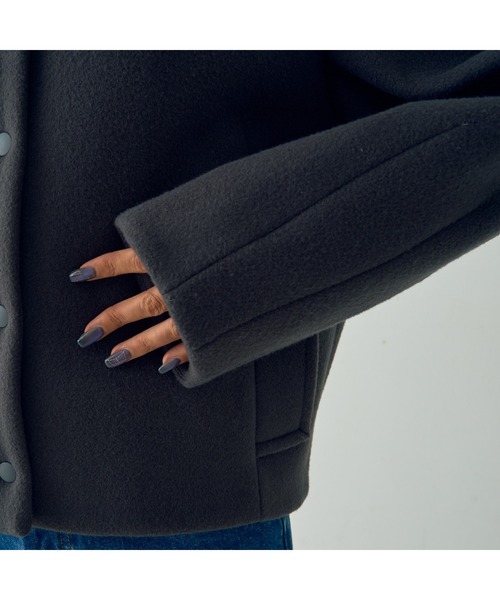 DESIGNWORKS（デザインワークス）の「SUPER140ウールコクーンスタジャンブルゾン（ブルゾン・レディース・キャメル・38）」の12枚目の写真