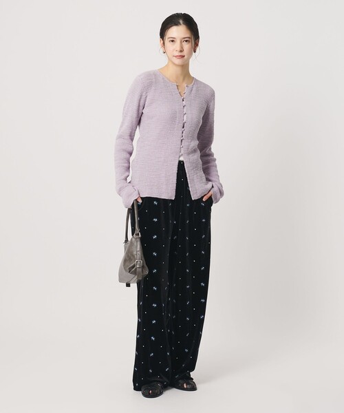 BEAUTY&YOUTH UNITED ARROWS（ビューティーアンドユースユナイテッドアローズ）の「コットンナイロンスラブ フロントボタン カーディガン（カーディガン/ボレロ・レディース・ライラック/ダークグレー/オフホワイト・FREE）」の12枚目の写真