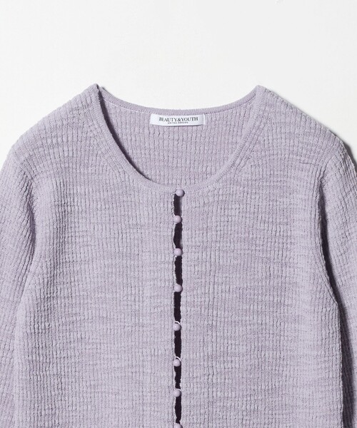 BEAUTY&YOUTH UNITED ARROWS（ビューティーアンドユースユナイテッドアローズ）の「コットンナイロンスラブ フロントボタン カーディガン（カーディガン/ボレロ・レディース・ライラック/ダークグレー/オフホワイト・FREE）」の18枚目の写真