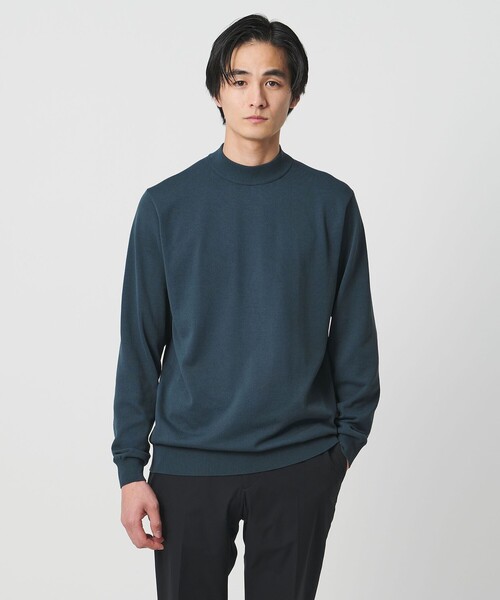 UNITED ARROWS(ユナイテッドアローズ)の「モックネックニット UA COZY ウォッシャブル(ニット/セーター・メンズ・オフホワイト/ブラック/ロイヤルブルー・XXL/XL/M/L/S)」の4枚目の写真
