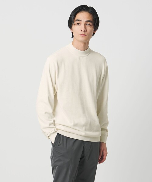 UNITED ARROWS(ユナイテッドアローズ)の「モックネックニット UA COZY ウォッシャブル(ニット/セーター・メンズ・オフホワイト/ブラック/ロイヤルブルー・XXL/XL/M/L/S)」の8枚目の写真