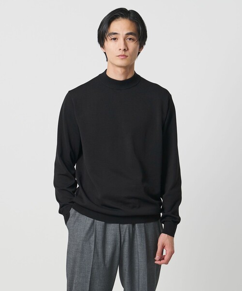 UNITED ARROWS(ユナイテッドアローズ)の「モックネックニット UA COZY ウォッシャブル(ニット/セーター・メンズ・オフホワイト/ブラック/ロイヤルブルー・XXL/XL/M/L/S)」の3枚目の写真