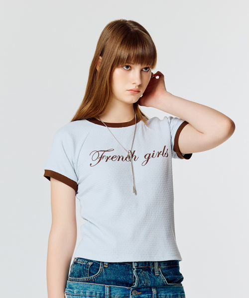 LARTIGENT（ラーティゼン）の「L15 RINGER T-SHIRT(SKY BLUE)（Tシャツ/カットソー・レディース・その他・FREE）」の2枚目の写真