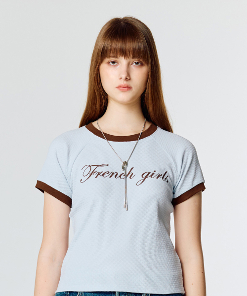LARTIGENT（ラーティゼン）の「L15 RINGER T-SHIRT(SKY BLUE)（Tシャツ/カットソー・レディース・その他・FREE）」の5枚目の写真