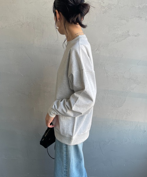 GYMPHLEX（ジムフレックス）の「[GYMPHLEX/ジムフレックス] ワンポイントロゴ刺繍 ヘビーウェイトクルーネックロンT（Tシャツ/カットソー・レディース・ライトグレー/チャコールグレー/オフホワイト/ライトグリーン/サックスブルー/ネイビー・L/M/XS）」の20枚目の写真
