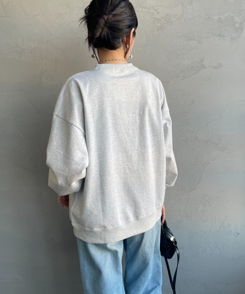 GYMPHLEX（ジムフレックス）の「[GYMPHLEX/ジムフレックス] ワンポイントロゴ刺繍 ヘビーウェイトクルーネックロンT（Tシャツ/カットソー・レディース・ライトグレー/チャコールグレー/オフホワイト/ライトグリーン/サックスブルー/ネイビー・L/M/XS）」の21枚目の写真