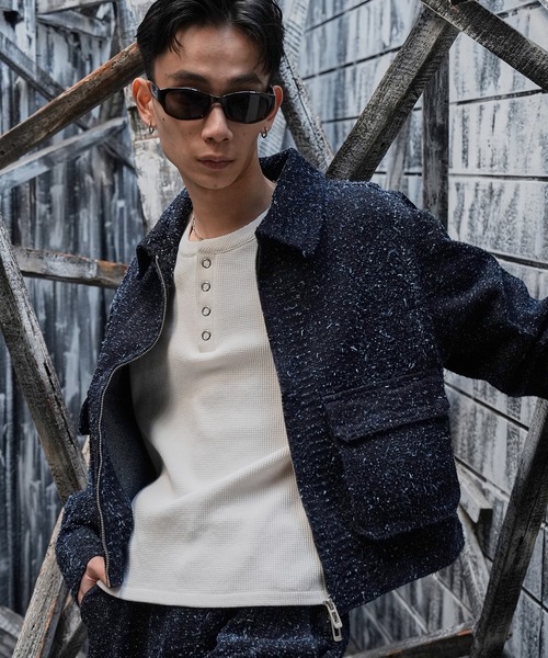 LANDNESS（ランドネス）の「【LANDNESS/ランドネス】FAKE LAYERED WAFFLE HENLEY L/S TEE/フェイクレイヤード ワッフル ヘンリーロンT（Tシャツ/カットソー・メンズ・ホワイト/ブラック/グレー・L/M/S）」の19枚目の写真