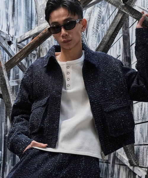 LANDNESS（ランドネス）の「【LANDNESS/ランドネス】FAKE LAYERED WAFFLE HENLEY L/S TEE/フェイクレイヤード ワッフル ヘンリーロンT（Tシャツ/カットソー・メンズ・ホワイト/ブラック/グレー・L/M/S）」の20枚目の写真