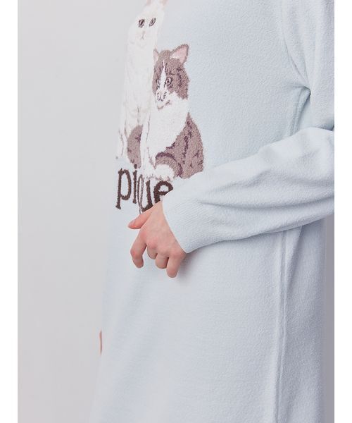 エアリーモコキャットジャガードワンピース（ルームウェア/パジャマ