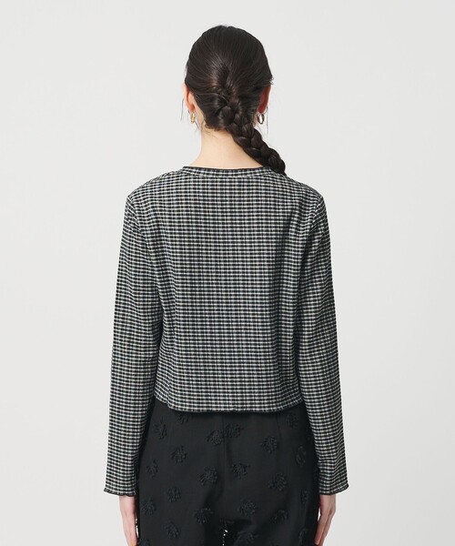 BEAUTY&YOUTH UNITED ARROWS(ビューティーアンドユースユナイテッドアローズ)の「ソリッド&チェック Vネック カーディガン(カーディガン/ボレロ・レディース・ブラック/ホワイト/その他1・FREE)」の16枚目の写真