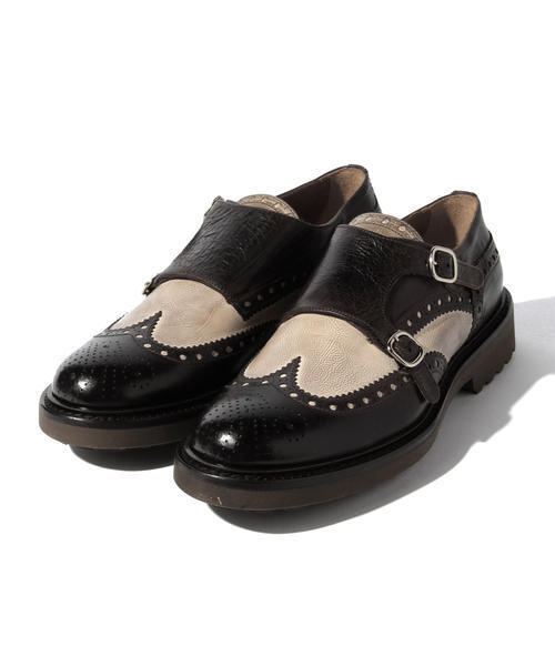 BRILLA per il gusto(ブリッラペルイルグースト)の「◇DOUCAL'S / 別注 コンビ ダブルモンク シューズ(ドレスシューズ・メンズ・ダークブラウン/ブラウン・39/38/41/40/42/40.5/41.5/39.5/38.5)」の6枚目の写真