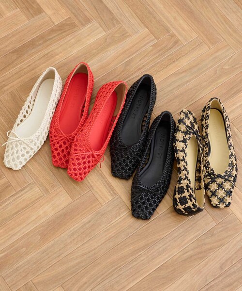 LE TALON（ルタロン）の「スクエアソフトメッシュバレエ（バレエシューズ・レディース・ブラック系その他/ベージュ/レッド/アイボリー・22cm/22.5cm/23cm/23.5cm/24cm/24.5cm/25cm/25.5cm）」の5枚目の写真