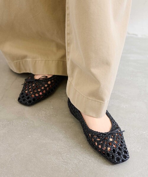 LE TALON（ルタロン）の「スクエアソフトメッシュバレエ（バレエシューズ・レディース・ブラック系その他/ベージュ/レッド/アイボリー・22cm/22.5cm/23cm/23.5cm/24cm/24.5cm/25cm/25.5cm）」の9枚目の写真