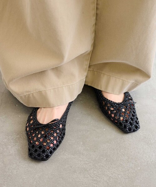 LE TALON（ルタロン）の「スクエアソフトメッシュバレエ（バレエシューズ・レディース・ブラック系その他/ベージュ/レッド/アイボリー・22cm/22.5cm/23cm/23.5cm/24cm/24.5cm/25cm/25.5cm）」の10枚目の写真