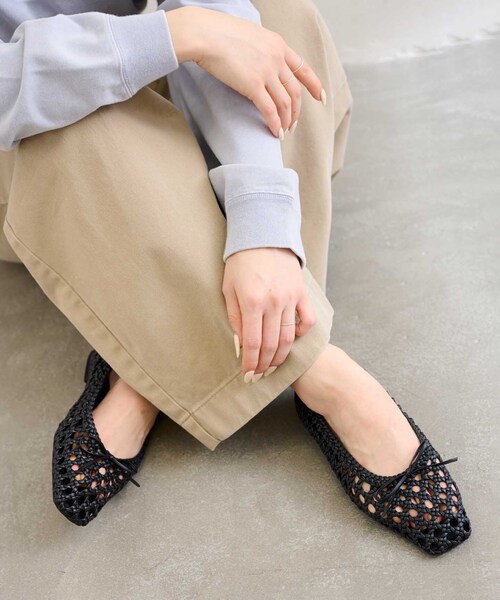 LE TALON（ルタロン）の「スクエアソフトメッシュバレエ（バレエシューズ・レディース・ブラック系その他/ベージュ/レッド/アイボリー・22cm/22.5cm/23cm/23.5cm/24cm/24.5cm/25cm/25.5cm）」の11枚目の写真