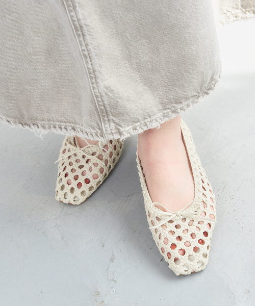 LE TALON（ルタロン）の「スクエアソフトメッシュバレエ（バレエシューズ・レディース・ブラック系その他/ベージュ/レッド/アイボリー・22cm/22.5cm/23cm/23.5cm/24cm/24.5cm/25cm/25.5cm）」の14枚目の写真