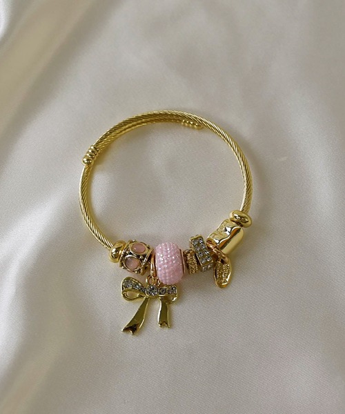 セール】【LA MUe】金属アレルギー対応 ステンレス リボンチャーム