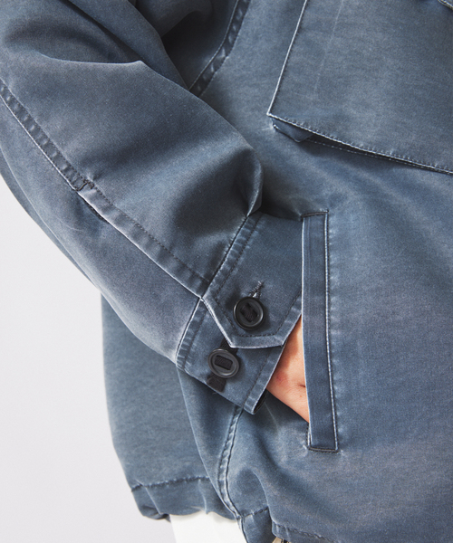 JOURNAL STANDARD relume（ジャーナルスタンダード　レリューム）の「ピグメント加工 CPO シャツブルゾン（ミリタリージャケット・メンズ・ブラックミックス/ライトグリーン・LARGE/MEDIUM）」の12枚目の写真