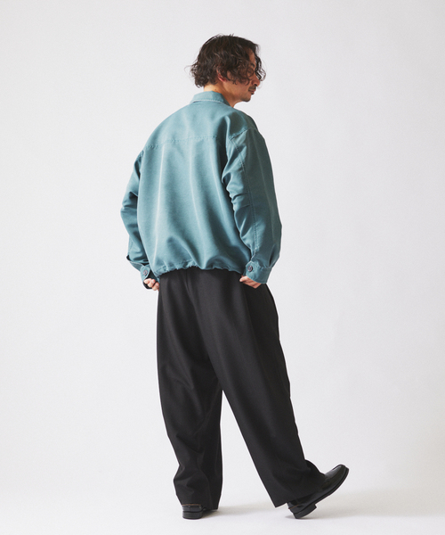 JOURNAL STANDARD relume（ジャーナルスタンダード　レリューム）の「ピグメント加工 CPO シャツブルゾン（ミリタリージャケット・メンズ・ブラックミックス/ライトグリーン・LARGE/MEDIUM）」の16枚目の写真