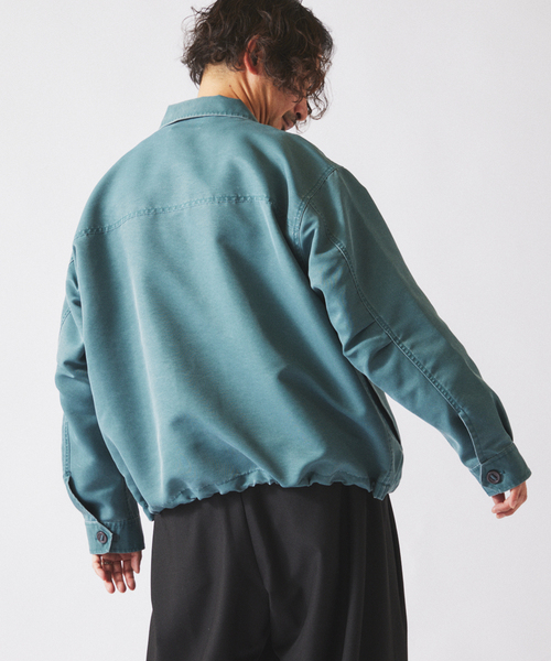 JOURNAL STANDARD relume（ジャーナルスタンダード　レリューム）の「ピグメント加工 CPO シャツブルゾン（ミリタリージャケット・メンズ・ブラックミックス/ライトグリーン・LARGE/MEDIUM）」の20枚目の写真