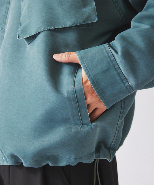 JOURNAL STANDARD relume（ジャーナルスタンダード　レリューム）の「ピグメント加工 CPO シャツブルゾン（ミリタリージャケット・メンズ・ブラックミックス/ライトグリーン・LARGE/MEDIUM）」の22枚目の写真