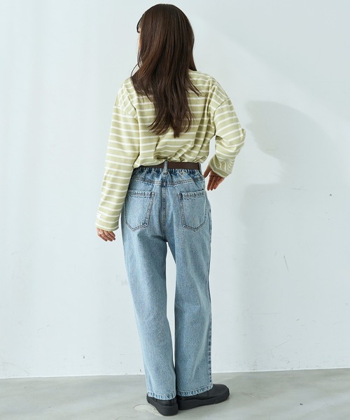 mil(ミル)の「ボーダー ロンT【586124】(Tシャツ/カットソー・レディース・ライトグリーン/ブラック/グレイッシュベージュ・XS/S)」の10枚目の写真