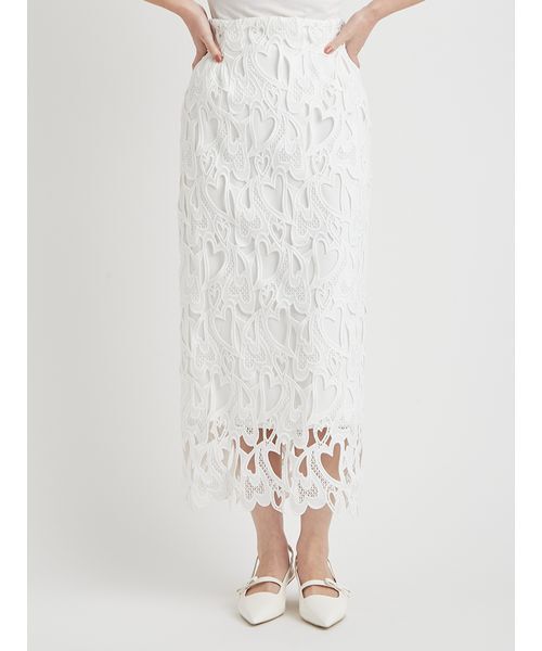 CELFORD(セルフォード)の「【WEB限定サイス】ハートレースタイトスカート(スカート・レディース・ブラック/オフホワイト/レッド/ピンク・34/36/38)」の5枚目の写真