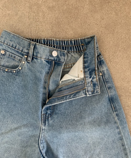 link lot(リンクロット)の「【バックゴム】ボーイフレンドリベットデニムカーブパンツ(デニムパンツ・レディース・サックスブルー/ブルー/インディゴブルー・F)」の17枚目の写真