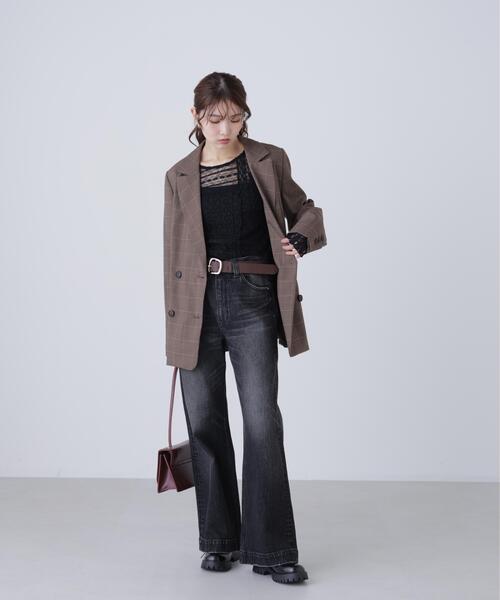 FREE'S MART（フリーズマート）の「◆パッチワークチュールレースカットソー（Tシャツ/カットソー・レディース・ブラック/ホワイト・FREE）」の11枚目の写真