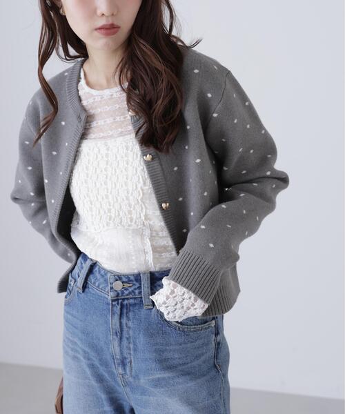 FREE'S MART（フリーズマート）の「◆パッチワークチュールレースカットソー（Tシャツ/カットソー・レディース・ブラック/ホワイト・FREE）」の18枚目の写真