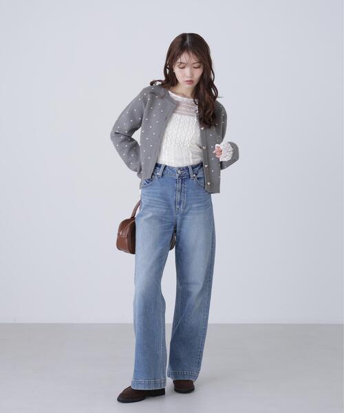 FREE'S MART（フリーズマート）の「◆パッチワークチュールレースカットソー（Tシャツ/カットソー・レディース・ブラック/ホワイト・FREE）」の22枚目の写真