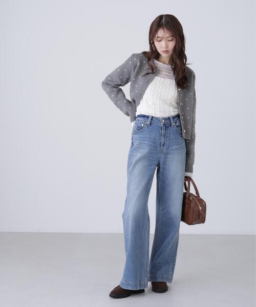 FREE'S MART(フリーズマート)の「◆パッチワークチュールレースカットソー(Tシャツ/カットソー・レディース・ブラック/ホワイト・FREE)」の21枚目の写真