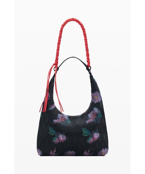 Desigual(デシグアル)の「フラワープリントブレイデッドバッグ(ショルダーバッグ・レディース・ブラック・FREE)」の2枚目の写真