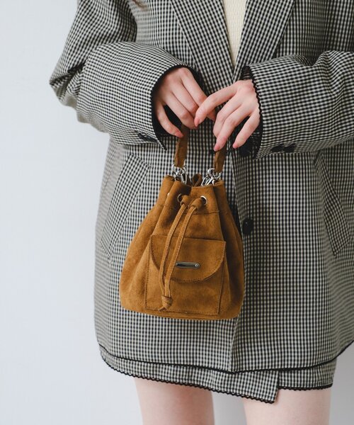 Kastane（カスタネ）の「【2026SSカタログ/4色展開】スエードミニバッグ（ショルダーバッグ・レディース・ピンク系その他/キャメル/ブラウン/ミント・FREE）」の7枚目の写真