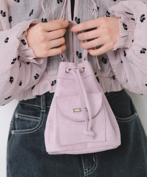 Kastane（カスタネ）の「【2026SSカタログ/4色展開】スエードミニバッグ（ショルダーバッグ・レディース・ピンク系その他/キャメル/ブラウン/ミント・FREE）」の15枚目の写真