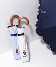 POLO RALPH LAUREN | 【WEB限定】遮光100％ 晴雨兼用日傘 2段折たたみ スカラフリル ワンポイント ”POLO FLAG BEAR”(折りたたみ傘)