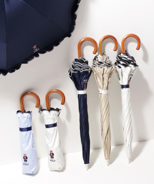遮光100％ 晴雨兼用日傘 2段折たたみ POLO FLAG BEAR” WEB限定】遮光100％ 晴雨兼用日傘 2段折たたみ スカラフリル ワン