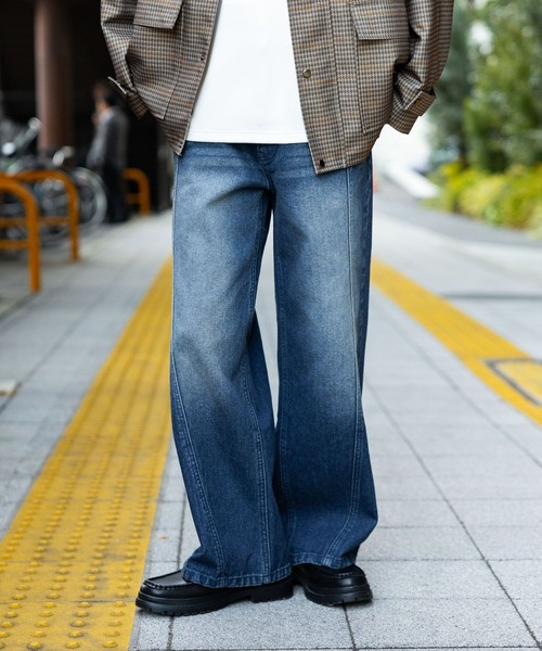 LAKOLE（ラコレ）の「バギーツイストデニムパンツ / 638216（デニムパンツ・メンズ・グレー/ブラック/ブルー・LARGE/SMALL/MEDIUM）」の3枚目の写真