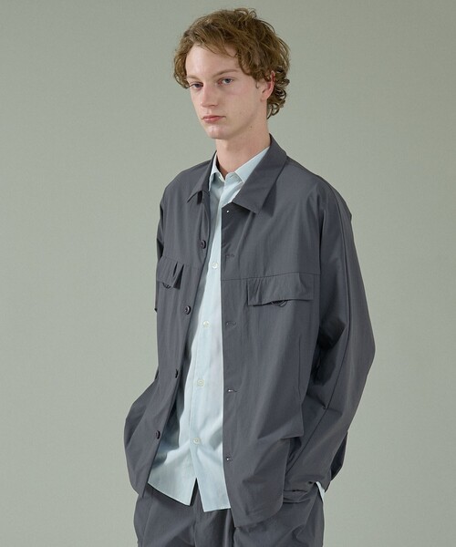 ABAHOUSE（アバハウス）の「【CORDURA】TUCK＆DARTS コーデュラナイロン シャツブルゾン / セットアップ対応（ブルゾン・メンズ・ブラック/チャコールグレー・48/46）」の21枚目の写真