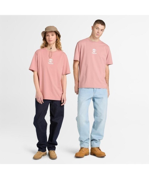 Timberland(ティンバーランド)の「スタック ロゴ 半袖 Tシャツ ユニセックス(Tシャツ/カットソー・メンズ・ローズ・XX-LARGE/X-LARGE/SMALL/MEDIUM/LARGE)」の2枚目の写真