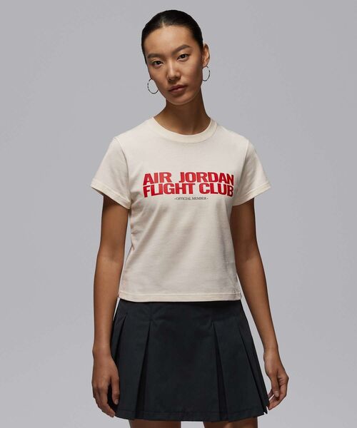 JORDAN BRAND(ジョーダンブランド)の「ジョーダン フライト ウィメンズ Tシャツ / Jordan Flight Women's T-Shirt IF3573-110 Pale Ivory(Tシャツ/カットソー・レディース・アイボリー・XL/S/M/L/XS)」の1枚目の写真