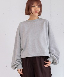 ミニ裏毛クロップドトップス